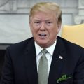 President Trump speaks during a meeting with Ireland's prime minister in the Oval Office Thursday.