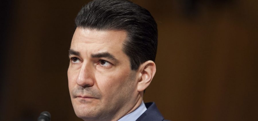 FDA Commissioner Scott Gottlieb announced Tuesday that he is resigning the position, effective in one month. He is seen here testifying during a Senate Health, Education, Labor and Pensions Committee hearing in April 2017.