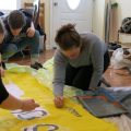 Teenagers in Philadelphia prepare a banner for the "U.S. Youth Climate Strike." Students around the world have skipped school as a protest to call for more action on climate change.