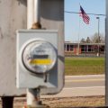 Zahn’s Corner Middle School in Pike County is framed by the air quality monitor