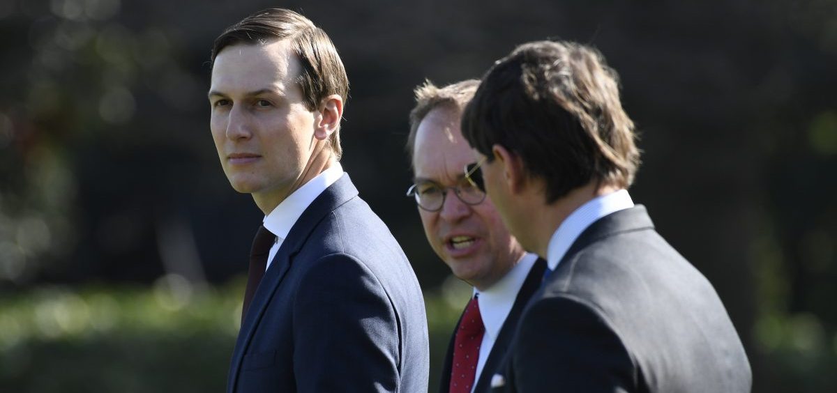 White House adviser Jared Kushner, left, is among those whose security clearance Democrats question.