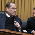 House Judiciary Committee Chair Jerrold Nadler, D-N.Y., debated with ranking member Doug Collins, R-Ga., (right) about his move to subpoena the Justice Department to obtain an unredacted copy of the Mueller report at a committee markup Wednesday.