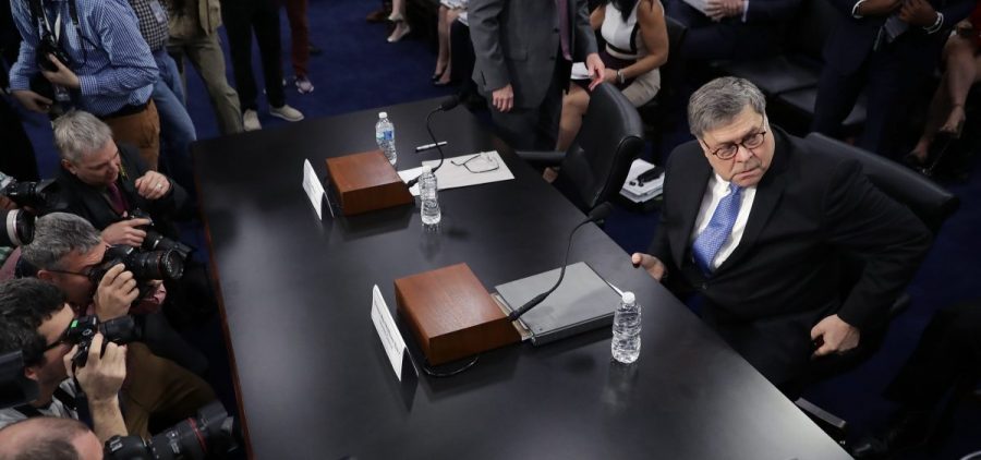 Attorney General William Barr arrives to testify about the Justice Department's FY 2020 budget request before a subcommittee of the House Appropriations Committee on Capitol Hill Tuesday in Washington, D.C.