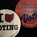 Old voting stickers
