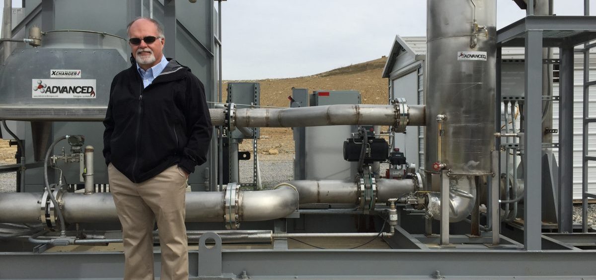 Kevin Butt, Toyota's regional environmental sustainability director, at a facility that uses methane to generate clean electricity to help run Toyota's auto plant in central Kentucky.