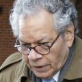 Insys Therapeutics founder John Kapoor departs federal court in Boston, Jan. 30. On Monday the company filed for Chapter 11 bankruptcy, saying it needs to sell its assets to pay back creditors. Kapoor, who was convicted last month of racketeering, owns more than 63% of the company.