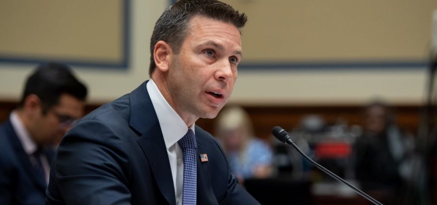 Acting Secretary of Homeland Security Kevin McAleenan testifies on security at the border and migrant detention during a House Oversight and Reform Committee hearing on Thursday.