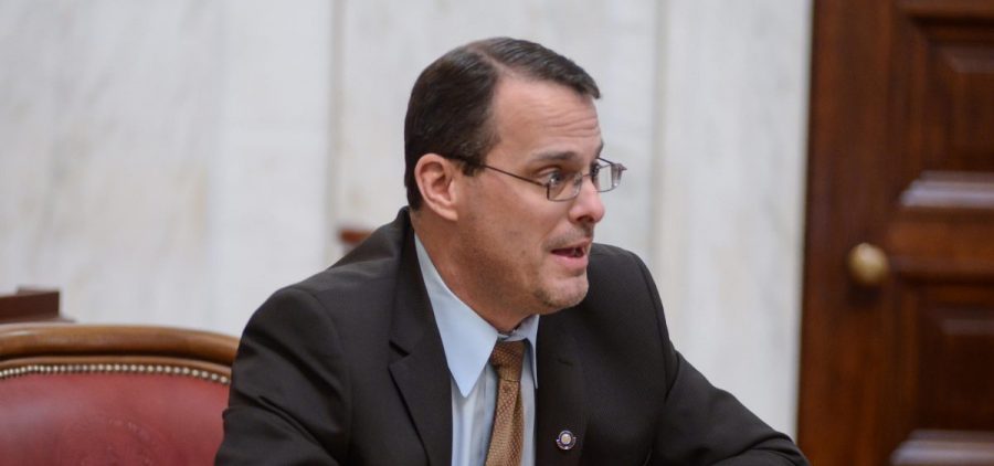 West Virginia state Sen. Mike Maroney during the 2019 Legislative session.
