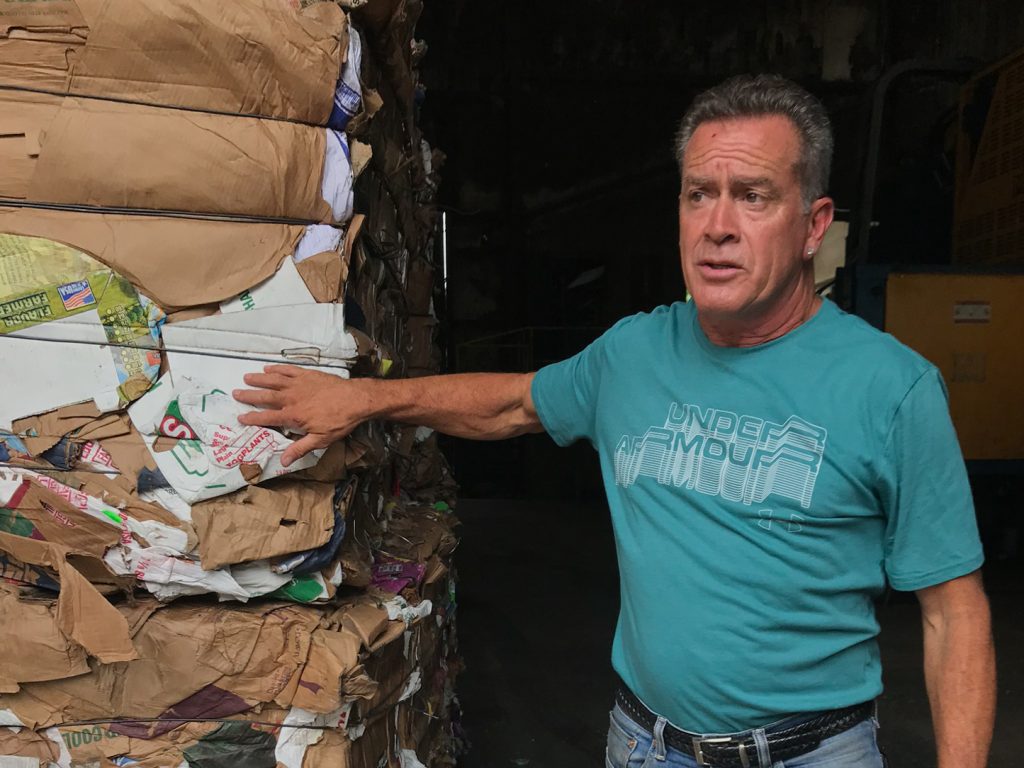 Kevin Carducci is part owner and plant manager of Omni Recycling. He says it costs the business $1 million a year to get rid of the plastics that can't be recycled.