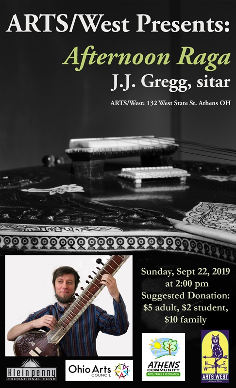 Flier for J.J. Gregg's sitar concert