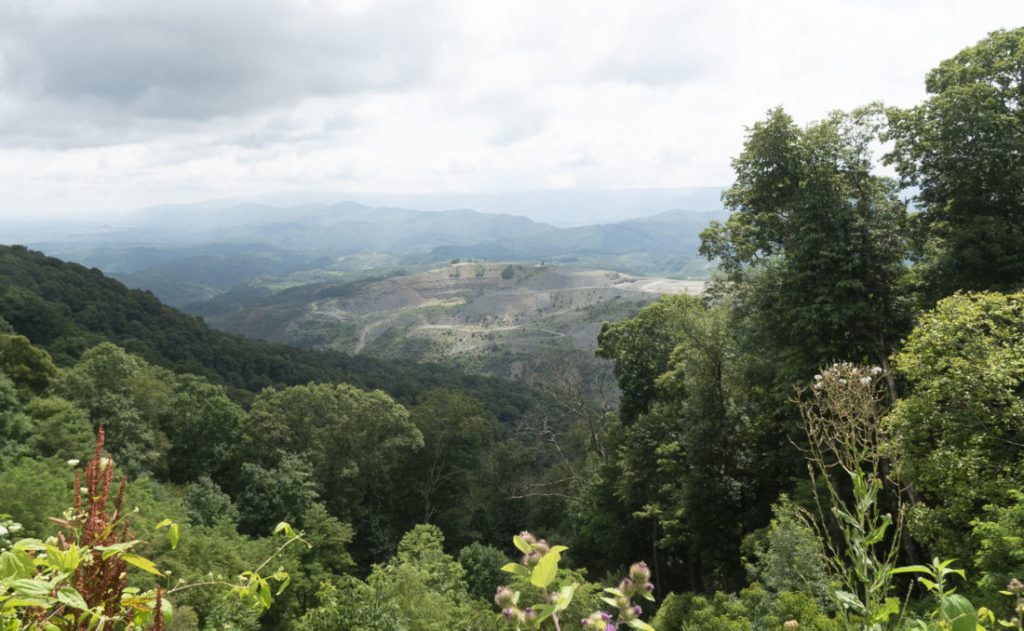 View of the Looney Ridge surface mine from atop Black Mountain.