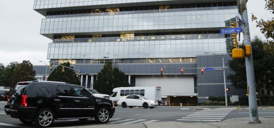 Purdue Pharma headquarters in Stamford, Conn, shown last week. The company, which makes OxyContin and other drugs, filed court papers in New York on Sunday seeking Chapter 11 bankruptcy protection.