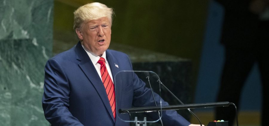 President Trump addresses the 74th session of the United Nations General Assembly at U.N. headquarters on Tuesday.