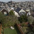 Income inequality in the U.S. grew worse in California and eight other states in 2018, the U.S. Census Bureau says. Here, a file photo shows the view from the balcony of a house listed at $5.5 million in San Francisco.