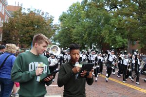 Ethan Sands hosts the 2019 Ohio University Homecoming Parade