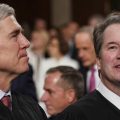 Justice Neil Gorsuch (left), with Justice Brett Kavanaugh, asked many of the key questions in Tuesday's case before the U.S. Supreme Court that centered on whether employers can fire gay or transgender workers.