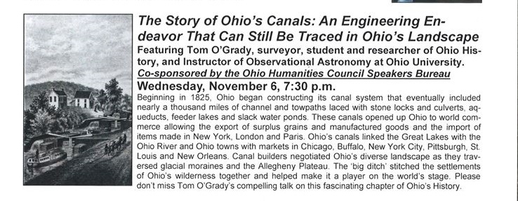 The Story of Ohio's Canals flier