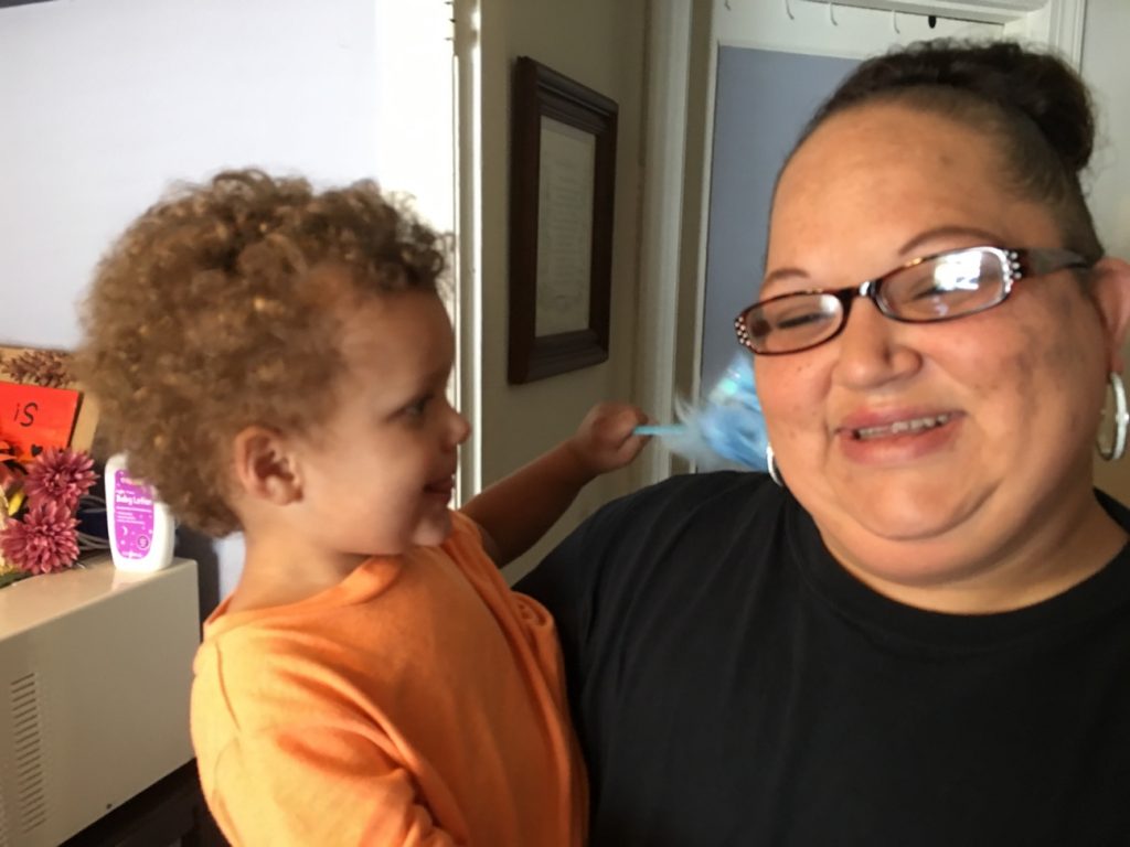 Kristi Reyes now spends time with her grandson in her new home.