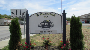 Welcome to Amelia Ohio road sign