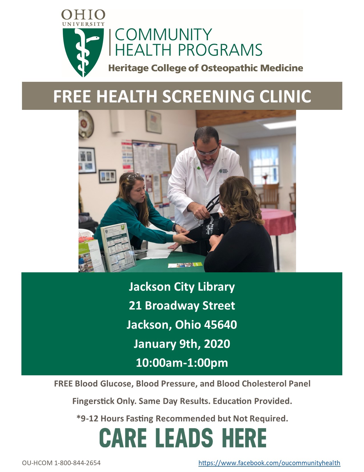 health screening flier