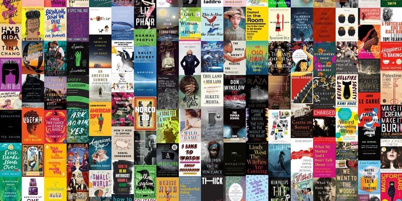 Closer view of NPR book covers 2019