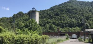 A coal silo near the old Marsh Fork Elementary School.