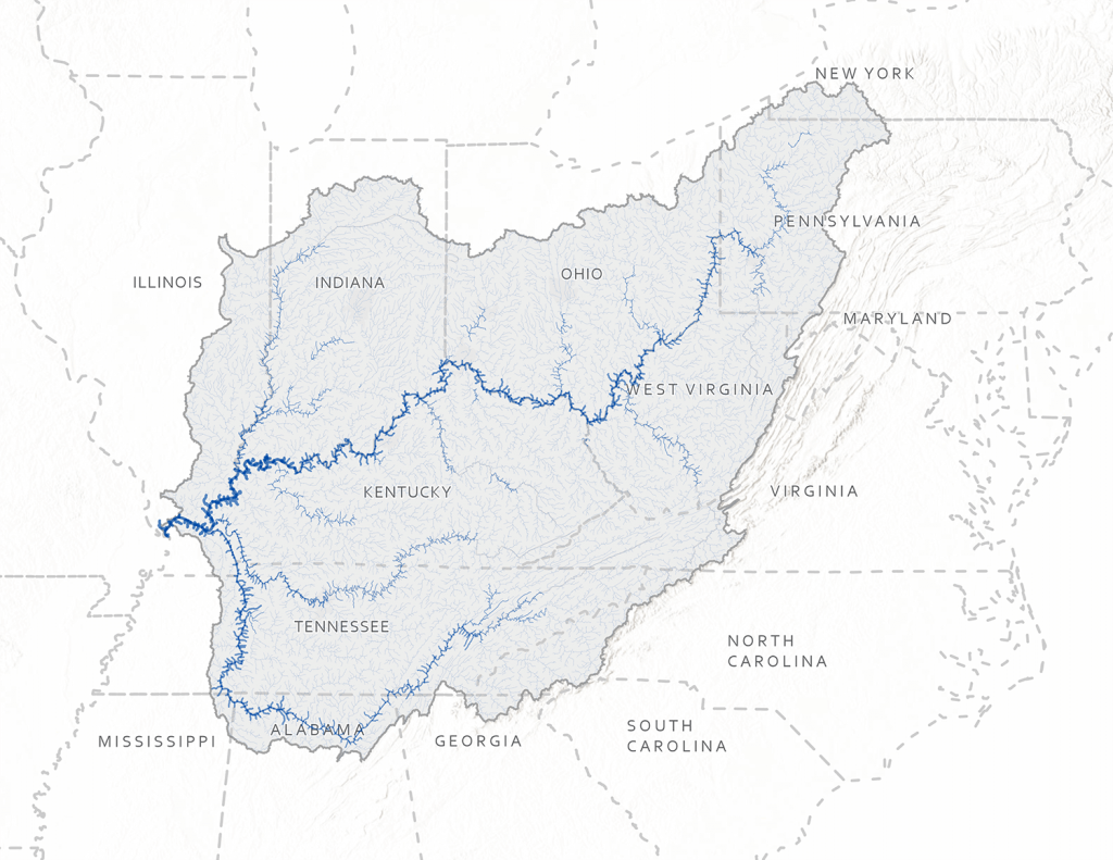 Ohio Watershed (Map by Blue Raster)