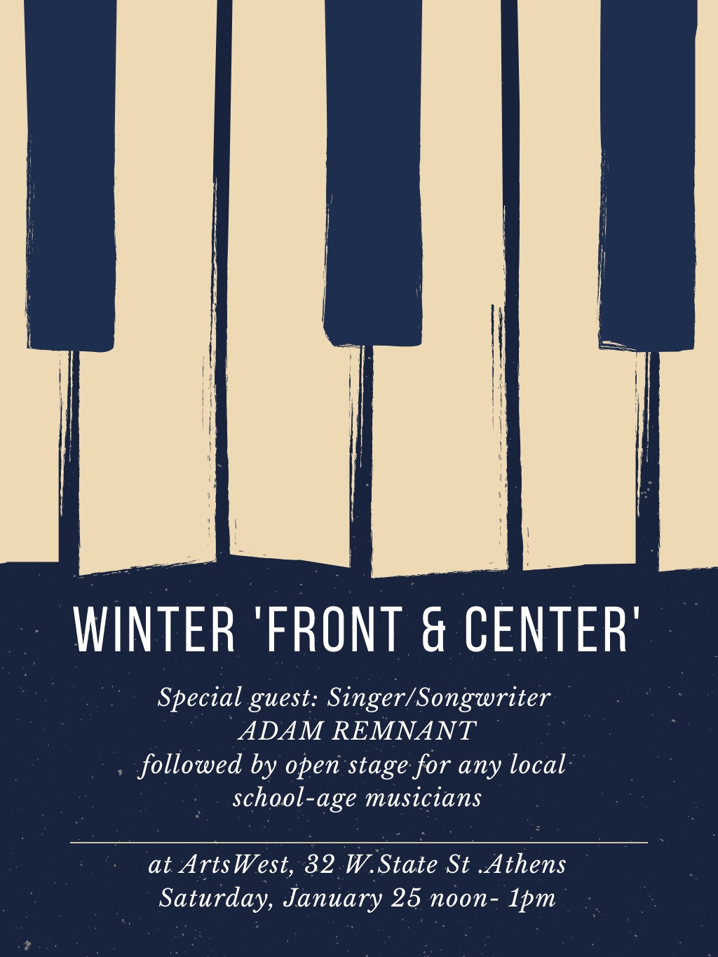 Winter Front and Center flier