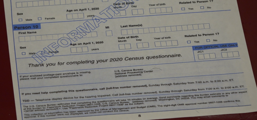 A 2020 Census Form