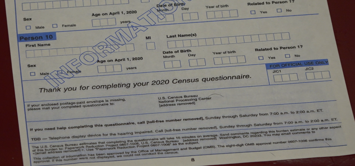 A 2020 Census Form