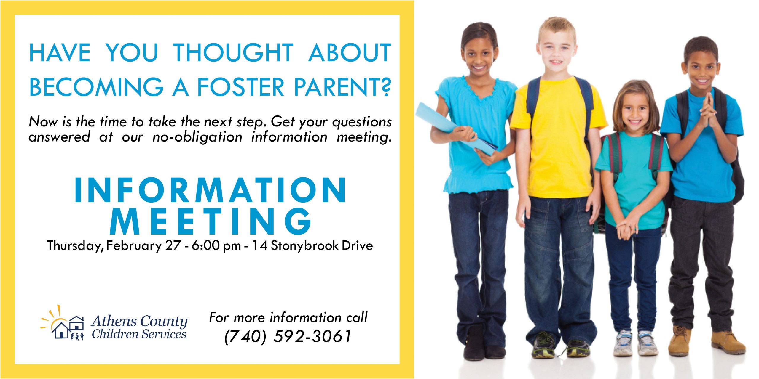 Foster Parent Information Meeting flier