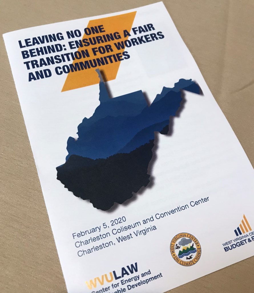 Three groups hosted a just transition discussion on Feb. 5, 2020 in Charleston, WV.