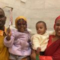 Maree Gavhed, her husband Abdloulaye Soumana and her children celebrate her new citizenship.