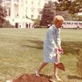 On the first Earth Day, April 22, 1970, President Richard Nixon and first lady Pat Nixon planted a tree on the South Lawn at the White House.