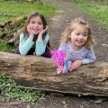 Clara and Sydney on a nature trail