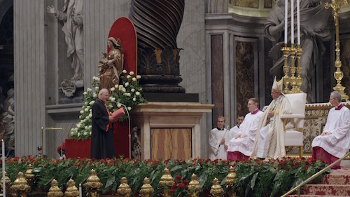 Preparations for the Easter celebrations within the Vatican.