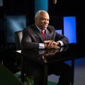 Justice Clarence Thomas on set for "Created Equal: Clarence Thomas in His Own Words"
