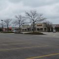 A nearly empty parking lot at a shopping area on the northeast side of Columbus in April 2020.