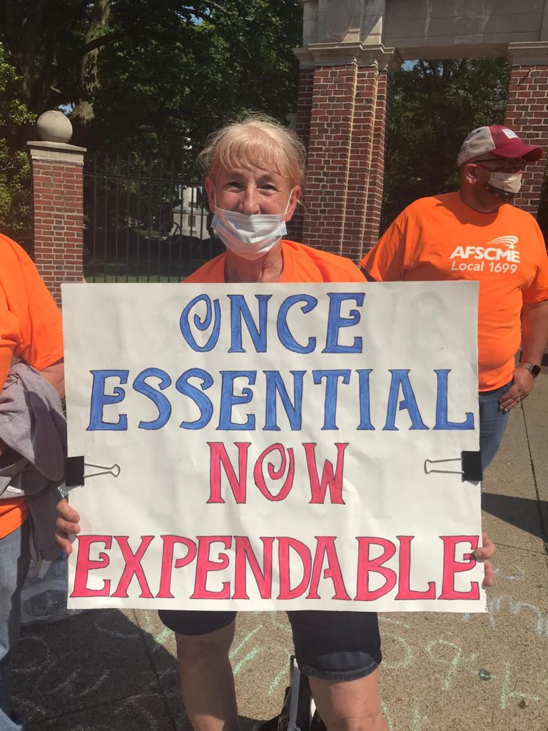 Union Workers Again Protest OU Layoffs During Coronavirus Pandemic ...