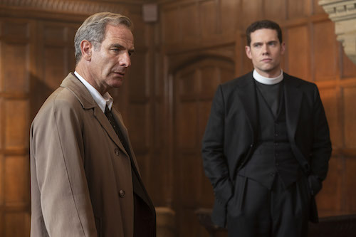 Grantchester, Season 5 Shown from left to right: Robson Green as Geordie Keating and Tom Brittney as Will Davenport