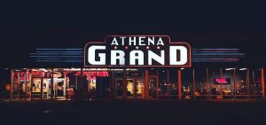 The Athena Grand at night