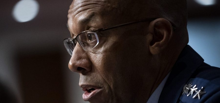 Charles Q. Brown, Jr., was confirmed by the Senate to become Air Force Chief of Staff on Tuesday. He's seen here testifying during his Senate nomination hearing in May.