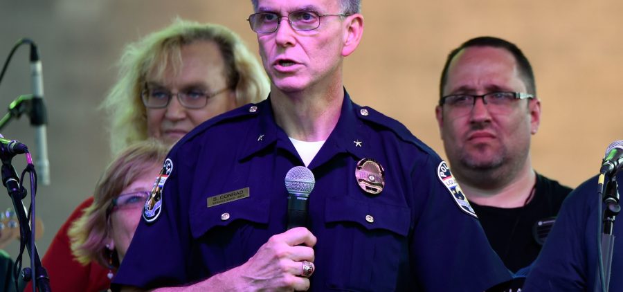 Louisville, Ky., Police Chief Steve Conrad, pictured in 2016, has been fired over the death of a black man on Monday morning.