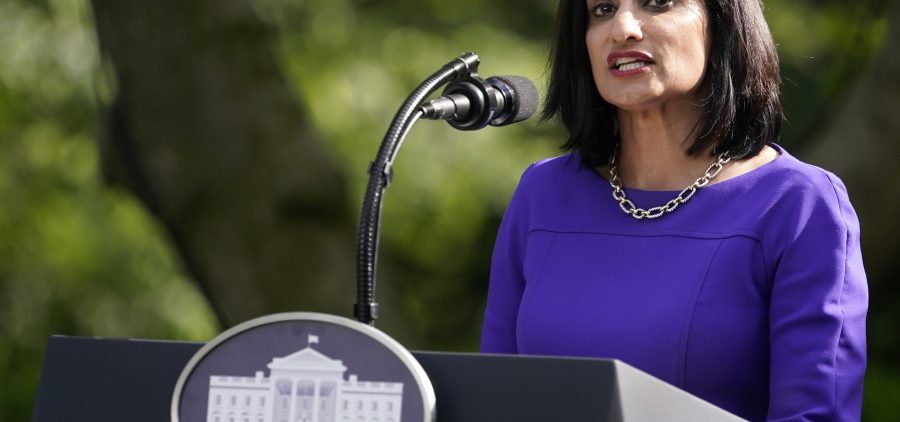 Administrator of the Centers for Medicare and Medicaid Services Seema Verma, pictured at a White House event last month, says her agency will be stepping up fines for nursing homes that fail to sufficiently control infections.