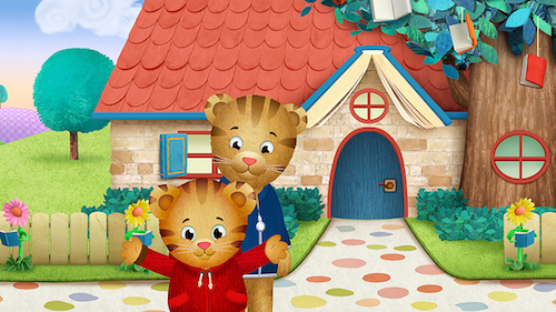 Daniel Tiger Waits With his Dad