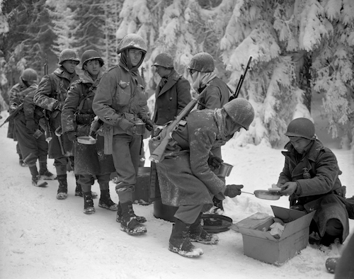 American soldiers in Belgium, January 1945