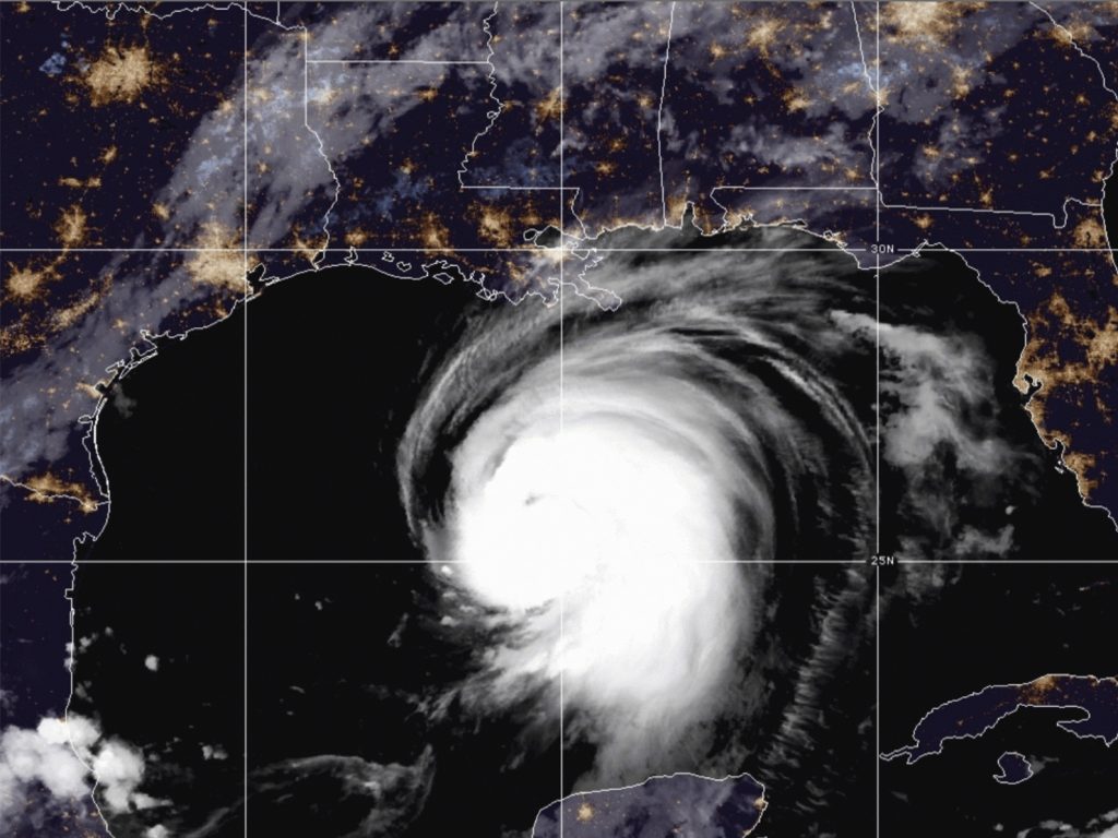 Hurricane Laura heads for the U.S. Gulf Coast on Wednesday.