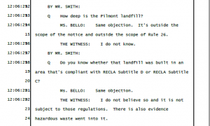 Another screenshot from the deposition