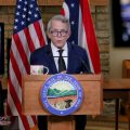Gov. Mike DeWine gives a coronavirus update from his home on August 20, 2020.