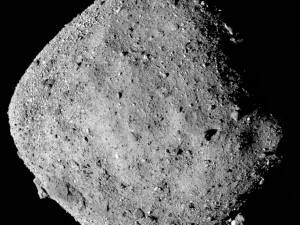 This mosaic image of asteroid Bennu is composed of 12 images collected on Dec. 2, 2018 by the OSIRIS-REx spacecraft from a range of 15 miles.